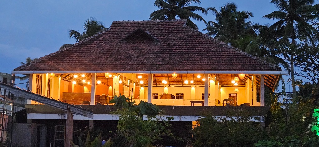 Cafe Catamaran exterior at night